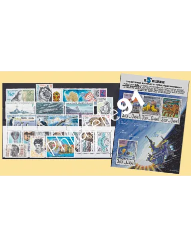 année complète des timbres des TAAF de 2000, Timbres des DOM TOM