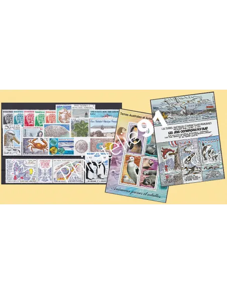 année complète des timbres des TAAF de 2002, Timbres des DOM TOM