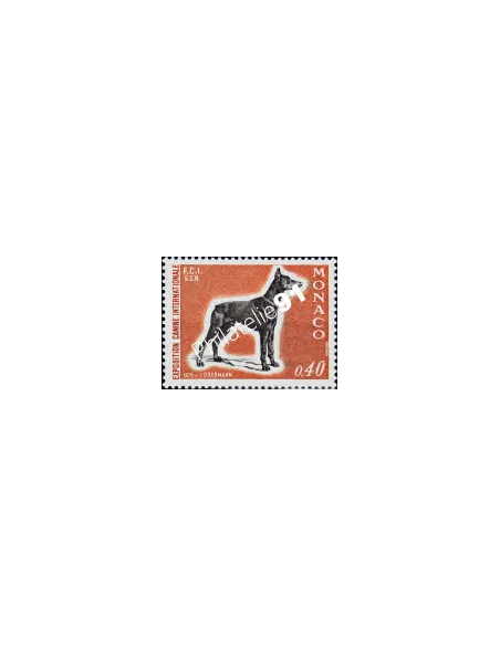 Timbre de MONACO - Chien - Doberman