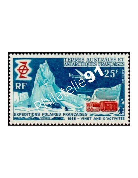 Timbre des TAAF n°31, Expéditions polaires françaises, timbres Dom Tom