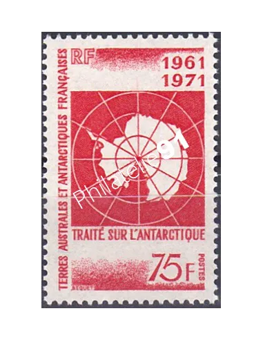 Timbre des TAAF n° 39, Traité sur l'Antarctique, timbres  Dom Tom