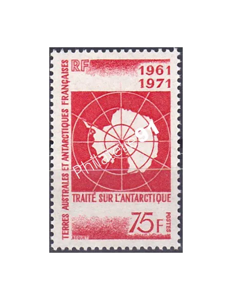 Timbre des TAAF n° 39, Traité sur l'Antarctique, timbres  Dom Tom