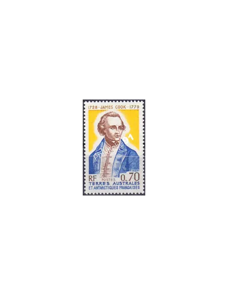 Timbre des TAAF n° 63, James Cook, timbres des dom Tom