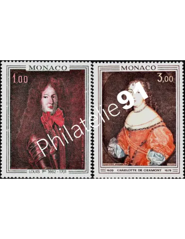 MONACO - n°  845 à 846 ** - Prince, princesse de Monaco. Tableau