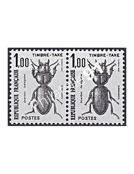 Variété sur Timbre-Taxe n° 106a,Collection timbres France