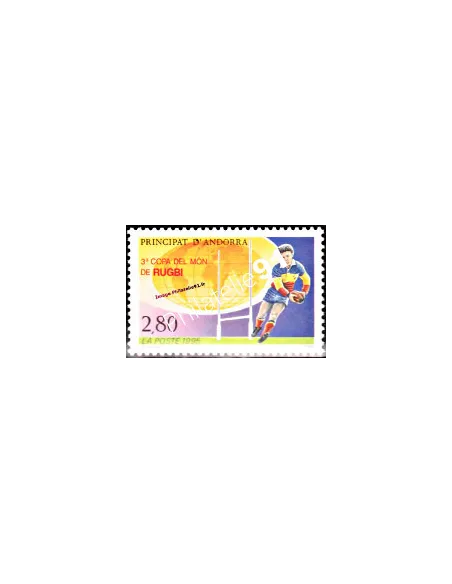 Timbre d'Andorre Français n° 455 - Thématique: Rugby