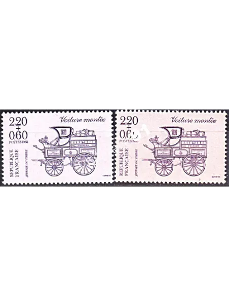 Variété de couleur sur Timbre n° 2525a, Timbres France.