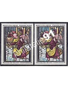 Variété sur Timbre n° 1377, collection timbres France