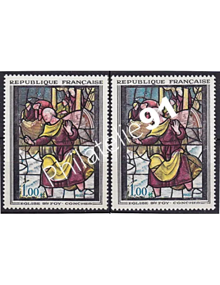 Variété sur Timbre n° 1377, collection timbres France