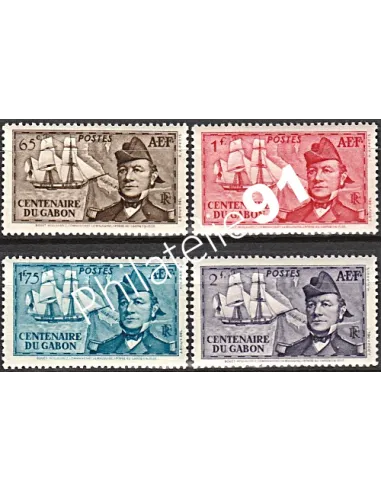 A.E.F. n° 66 à 69, Bouet-Willaumez, timbres des colonies françaises