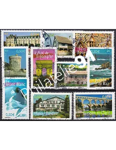 Timbre n° 3595 à 3604  oblitéré, Collection timbres France
