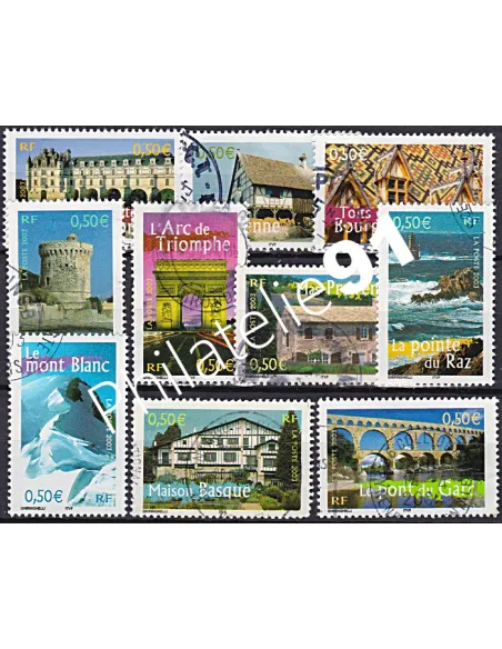 Timbre n° 3595 à 3604  oblitéré, Collection timbres France