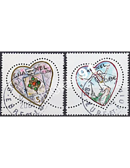 Timbre n° 3632 à 3633 oblitéré, Collection timbres France