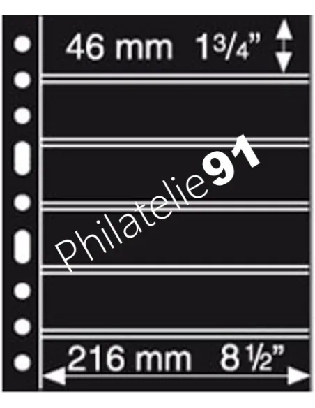 LEUCHTTURM - SYSTEME GRANDE - Recharges 6S (6 bandes) - noir
