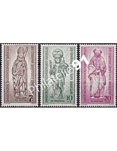 Timbres de BERLIN, n° 117 à 119, collection timbres Europe
