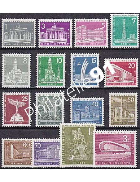 Timbres de BERLIN, n° 125 à 135A, collection timbres Europe