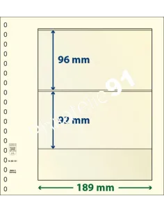 LINDNER, Feuilles neutres LINDNER-T, 2 Bandes, Matériel philatélique