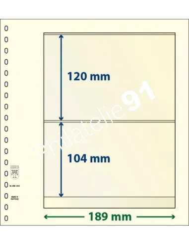 LINDNER, Feuilles neutres LINDNER-T, 2 Bandes, Matériel philatélique