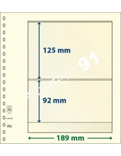 LINDNER, Feuilles neutres LINDNER-T, 2 Bandes, Matériel philatélique