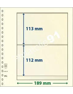 LINDNER, Feuilles neutres LINDNER-T, 2 Bandes, Matériel philatélique