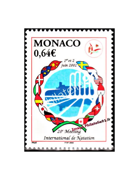 Timbre de Monaco n° 2349 - Thématique : Sport - natation
