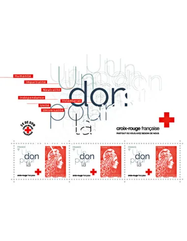 Bloc n° 145 Croix-Rouge, Marianne l'Engagéee, timbres France