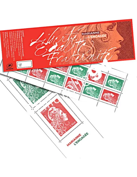 Carnet 1525A, Marianne l'Engagée, timbres France