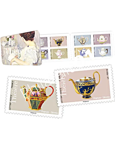 Carnet 1617 Théières, timbres France