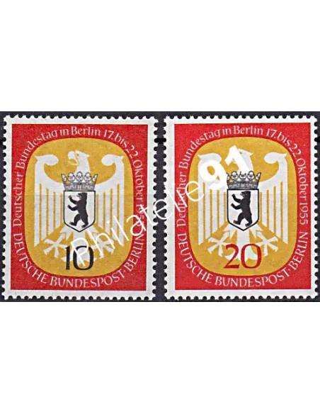 Timbres de BERLIN, n° 114 à 115, collection timbres Europe