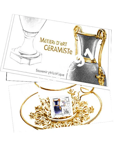 Souvenir 146, Métier d'Art, Céramiste, timbres France