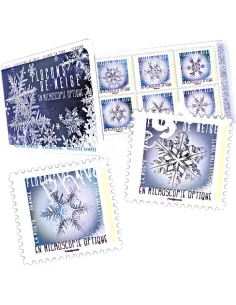 Carnet 1629, flocons de neige, timbres France