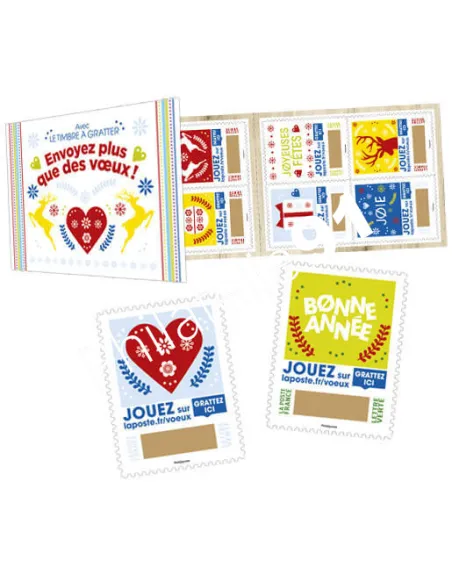 Carnet 1641, TIMBRES à GRATTER, timbres France