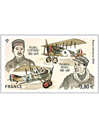 Timbre P.A. 82, ​Maurice Boyau et Michel Coiffard, timbres France