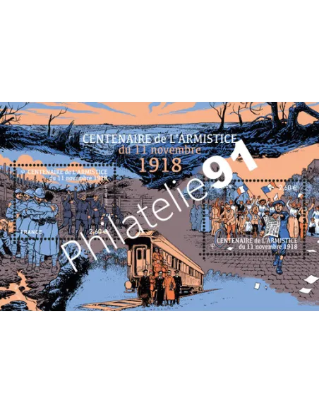 Feuille 5284, Centenaire de l’Armistice du 11 nov.1918, timbres France