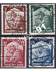 Allemagne, Reich n° 524 à 527, collection timbres Europe