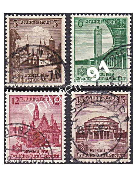 Allemagne, Reich n° 608 à 611, collection timbres Europe