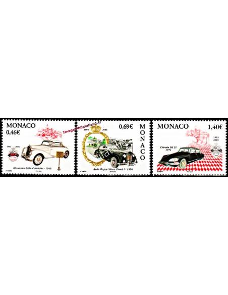 Timbres de Monaco n° 2369 à 2371 - Automobiles de la collection de S.A.S. le Prince de Monaco.