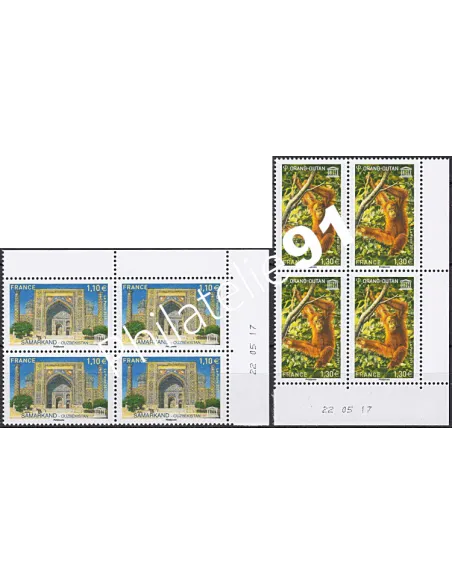 Coin daté sur Timbre de Service n° 169 à 170,Collection timbres France