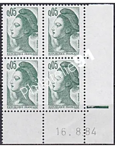 Coin daté sur Timbre n° 2178, Collection timbres France