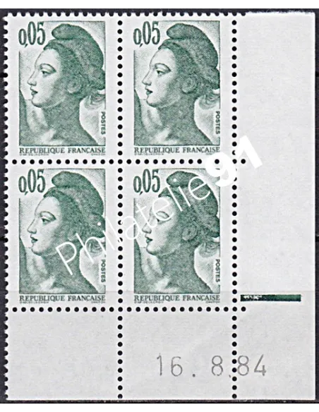 Coin daté sur Timbre n° 2178, Collection timbres France