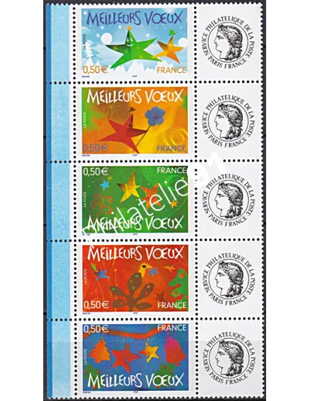 Timbre Personnalisé n° 3722A à 3726A, collection timbres France