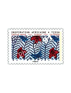 Timbres adhésifs Tissu, inspiration africaine, timbres France
