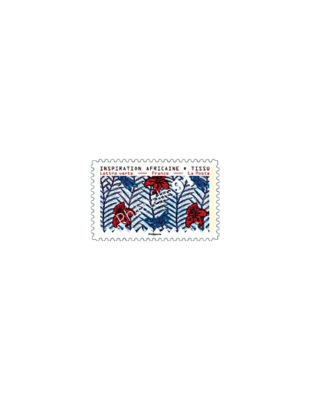 Timbres adhésifs Tissu, inspiration africaine, timbres France