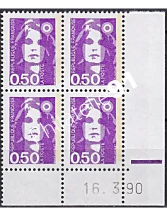 Coin daté sur Timbre n° 2619, Collection timbres France