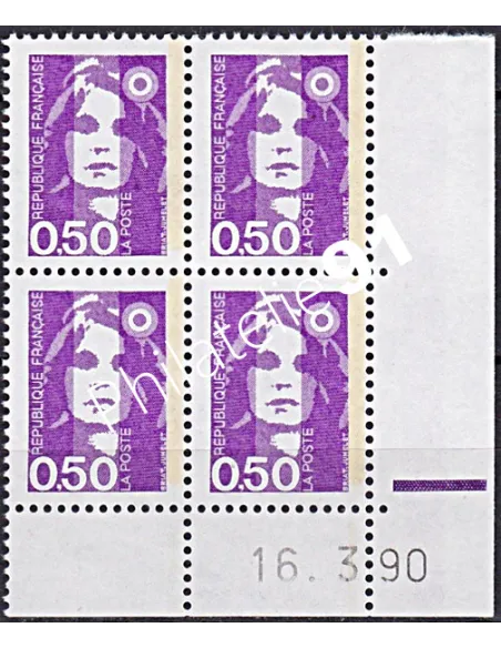 Coin daté sur Timbre n° 2619, Collection timbres France