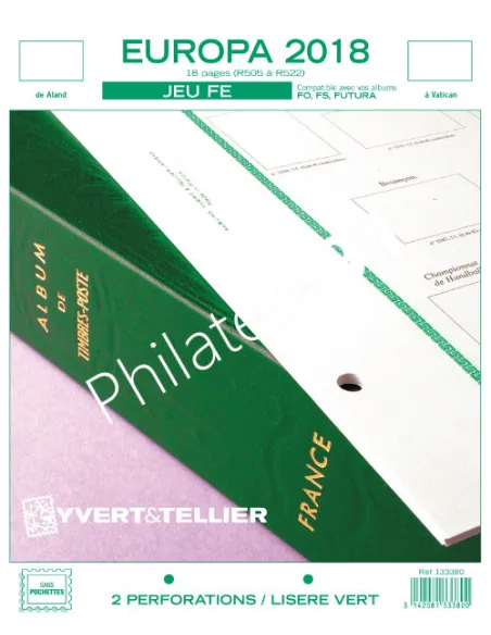 JEU FE EUROPA 2018 Yvert et Tellier, matériel philatélie