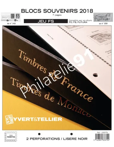 JEU FS FRANCE 2018 blocs souvenirs, matériel philatélique
