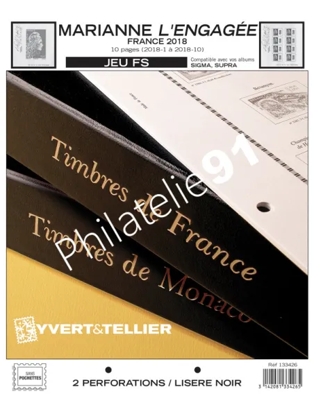Jeu FRANCE 2018 Marianne l'Engagée, matériel philatélique
