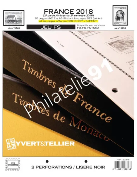 JEU FS FRANCE 2018 2ème semestre, matériel philatélique