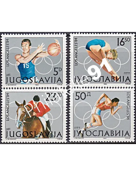 YOUGOSLAVIE, n° 1928 à 1931, Collection timbres Europe